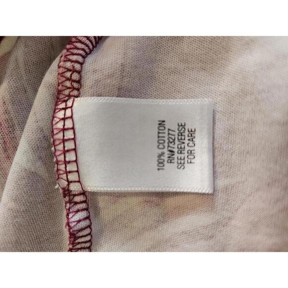 Croft & Barrow The Essential Tee XL Petite burgundy with orange & grey tee shirt - Picture 4 of 5